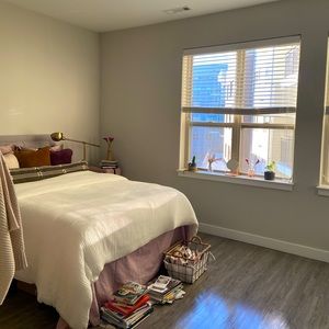 West Elm Creamy White cotton gauze duvet cover